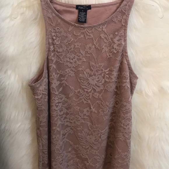 Rue21 Tops - Rue21 - Mauve Lace Tank Top S